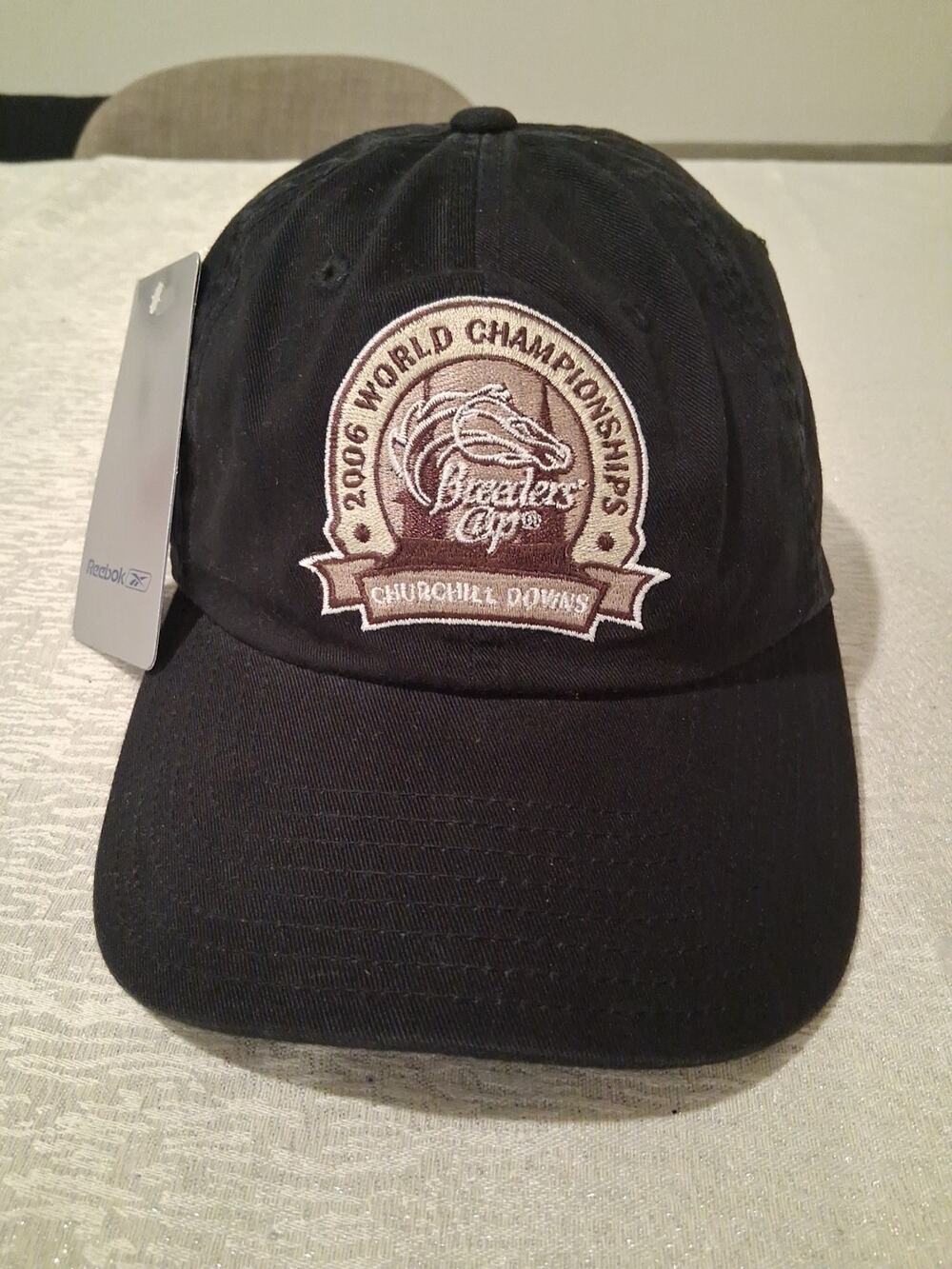 Reebok 2006 Breeders Cup World Championships Hat Churchill Downs Black Cap NWT